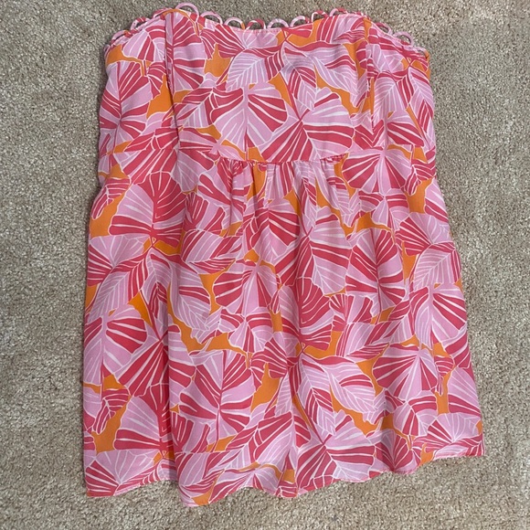 EXTREMELY RARE VINTAGE Lilly Pulitzer Woman’s Strapless Blouse Top size 4 - Picture 2 of 16